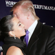 Kim Kardashian and Donald Trump celebrate her appearance on The Apprentice in 2010. Image via John W. Ferguson/Getty.